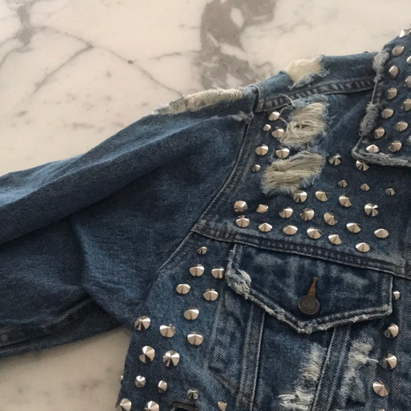 Furst of a kind denim jean jacket distressed - Picture 3 of 8